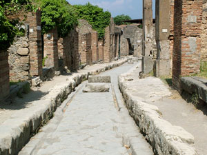 Pompeii, Italy - ancient chariot road